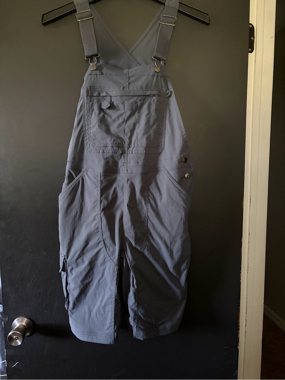 Duluth Trading Co. Gray Utility Short Overalls
